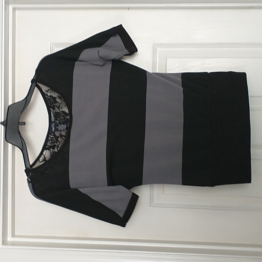 Rue 21, size small, black and gray top